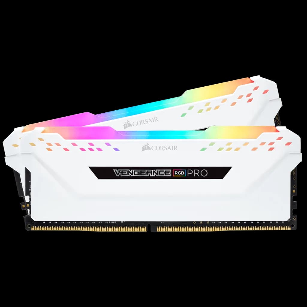 Corsair Vengeance RGB Pro White 32GB (2x16GB) DDR4 3200MHz CL16 | Intel XMP 2.0 | Blanc | NEUF