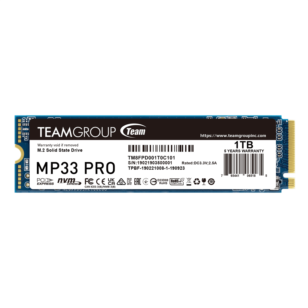 1TB SSD TeamGroup MP33 PRO M.2 PCIe NVMe