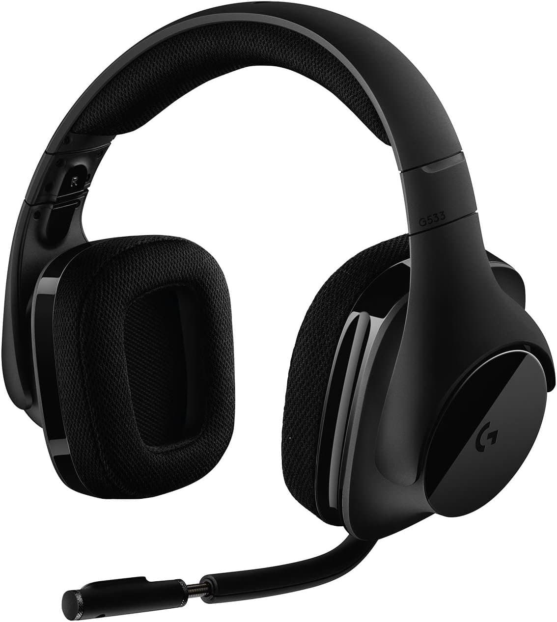Logitech G533 Wireless Gaming Headset – DTS 7.1 Surround Sound – Pro-G Audio Drivers, Black