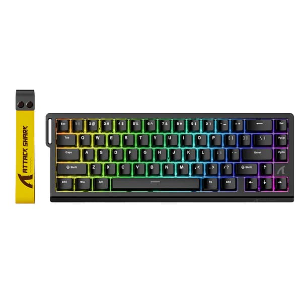 ATTACK SHARK X68 HE Rapid Trigger Keyboard Magnetic Switch - Black