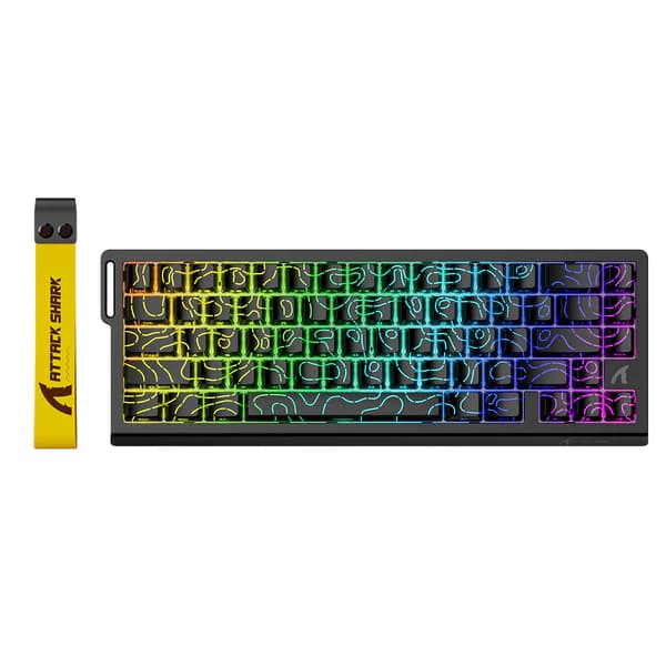 ATTACK SHARK X68 HE Rapid Trigger Keyboard Magnetic Switch - BLACK COUNTER LINE