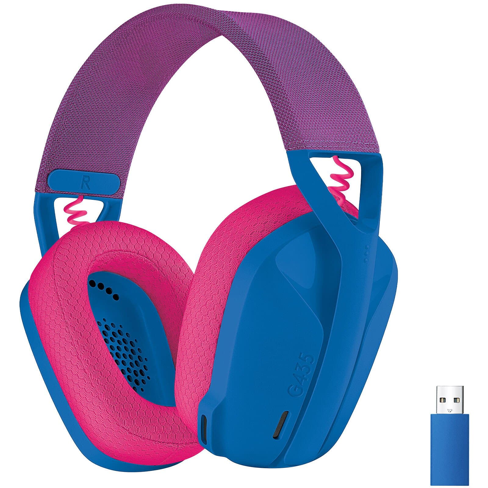 Logitech G435 LIGHTSPEED Wireless Gaming Headset - Black | White | Blue - Blue