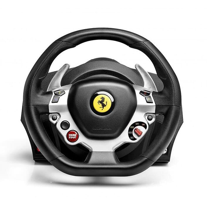 THRUSTMASTER TX RACING WHEEL FERRARI 458 ITALIA EDITION + METAL PEDALS USED