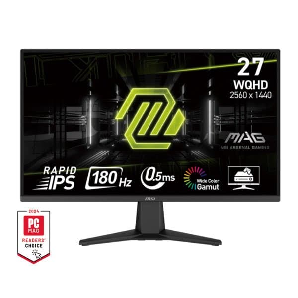 MSI MAG 275QF | 27″ WQHD (2560×1440) | 180Hz | 0.5ms | Rapid IPS | Adaptive-Sync