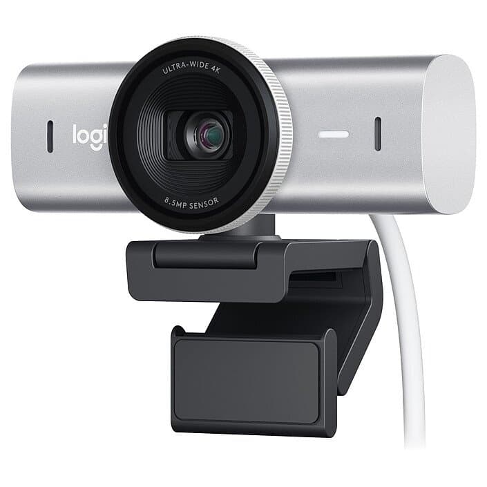 LOGITECH MX BRIO PALE GREY | 4K ULTRA HD | USB Webcam | Brand New
