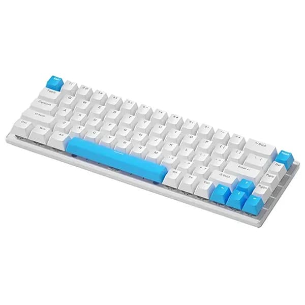 NOVA K68 (Blanc/Bleu) – NK68 Clavier Mécanique Gamer Compact