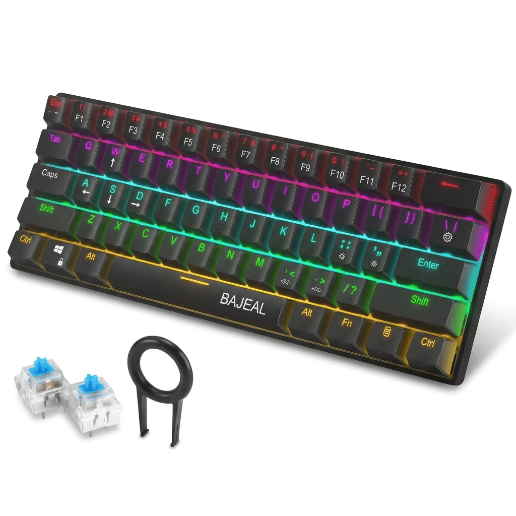 BAJEAL Mechanical Keyboard 60% – Blue Switch