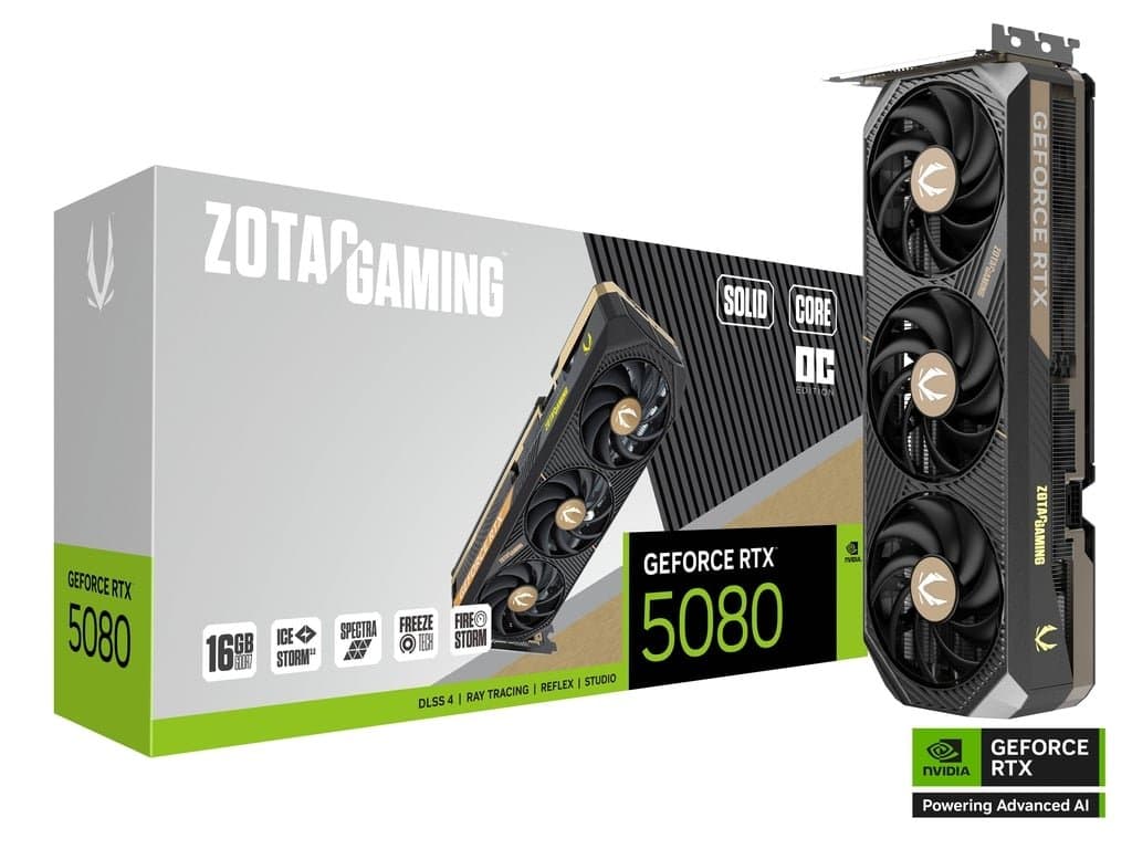 ZOTAC GAMING RTX 5080 SOLID CORE OC | 16GB | BOX