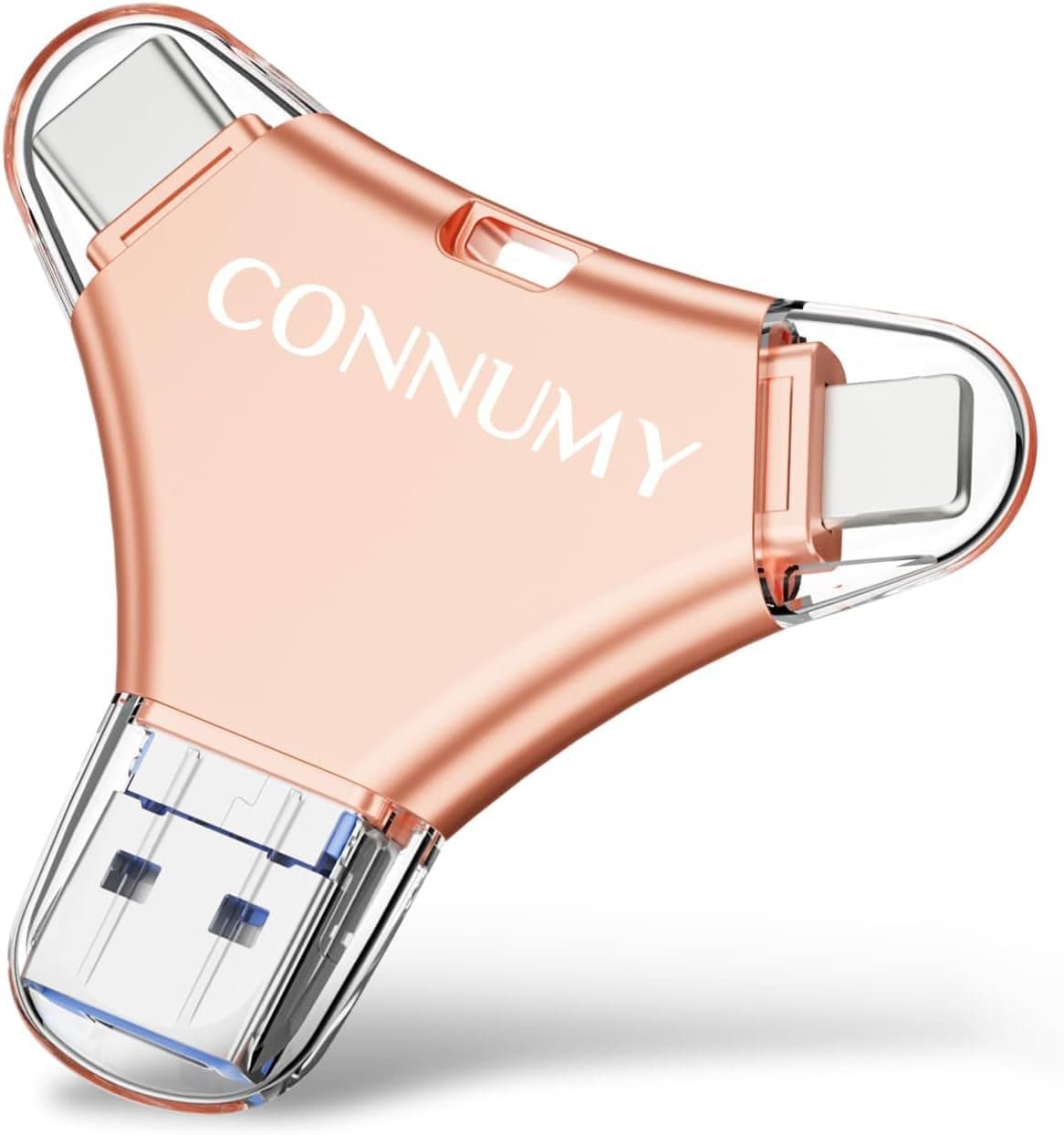 CONNUMY FlashDrive | 128GB | USB Type-A | Lightning | Micro-USB | High Speed