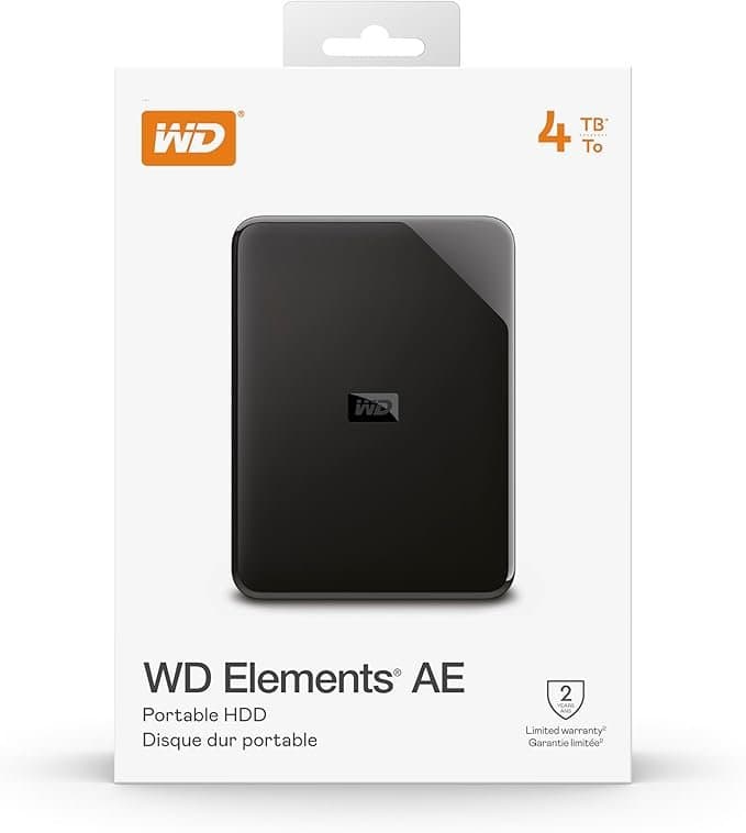 WD Elements AE | 4TB | Disque Dur Externe Portable