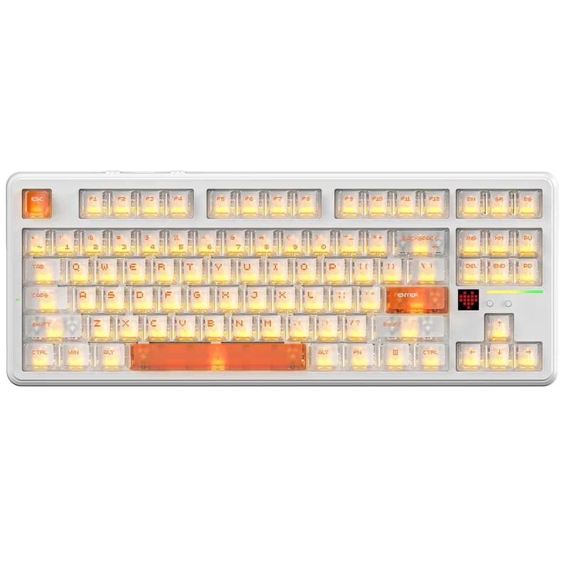 ATTACK SHARK X87 ULTRA White Ice Orange QWERTY