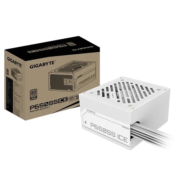 GIGABYTE P650SS ICE | 650W | 80 PLUS SILVER | ATX 3.0 | ATX 3.1 COMPATIBLE | WHITE