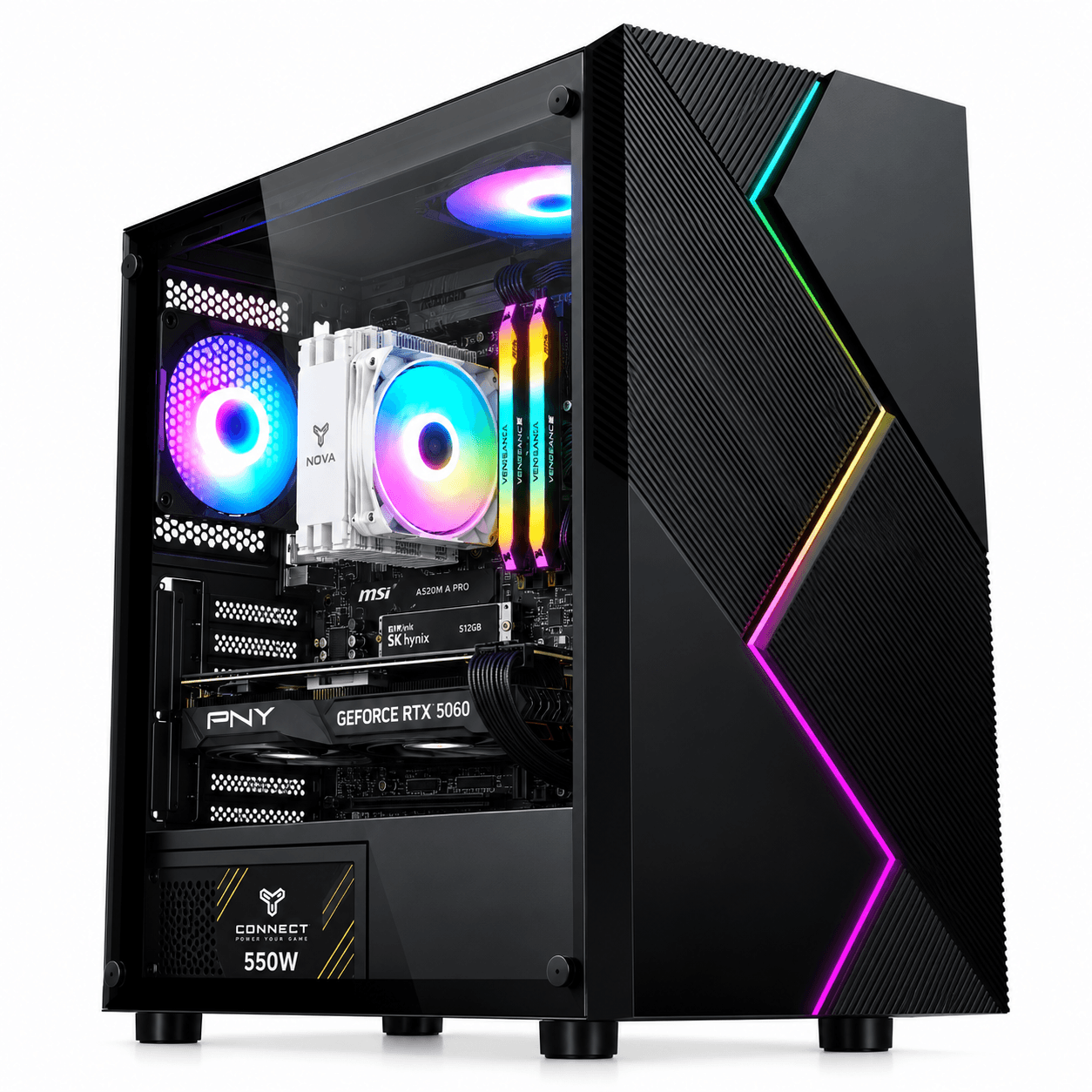 PC GAMING RYZEN 7 5700X | RTX 5060 8GB | 16GB DDR4 3200MHz | 512GB NVMe