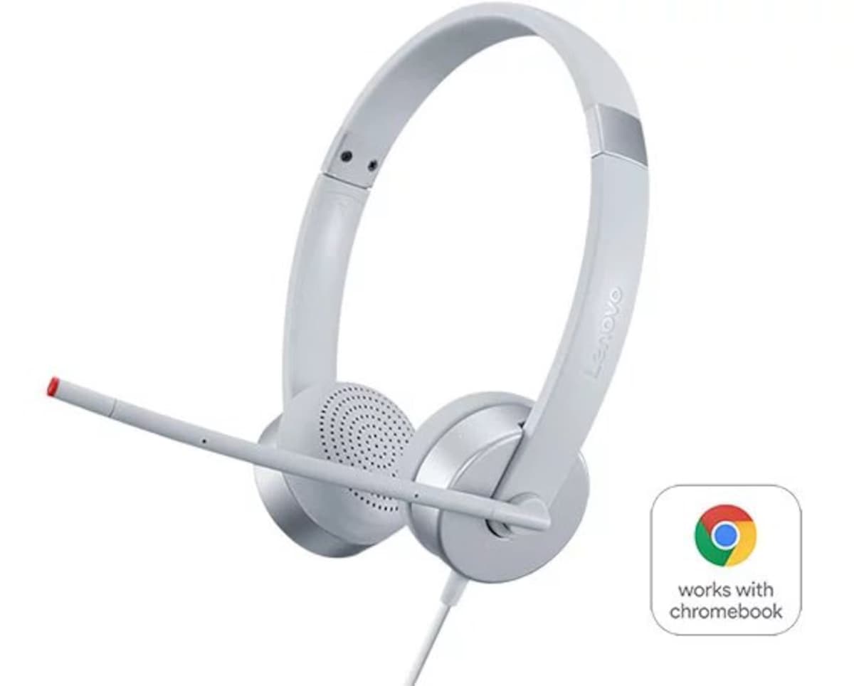 LENOVO 100 STEREO ANALOG HEADSET | CLOUD GREY