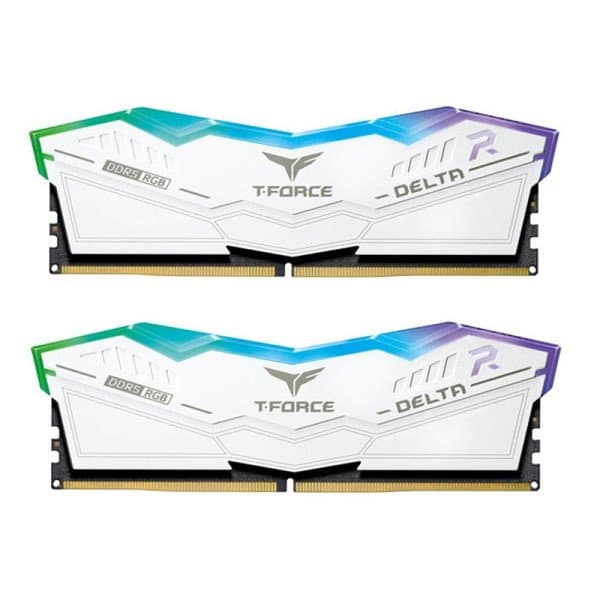 32GB ( 16×2 ) TeamGroup Delta RGB DDR5 6400MHz CL32 – White