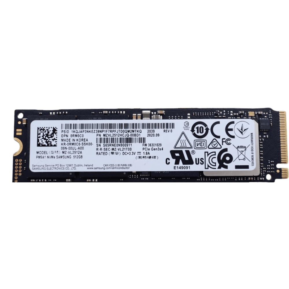 512GB SAMSUNG NVME M.2 MZVL25120
