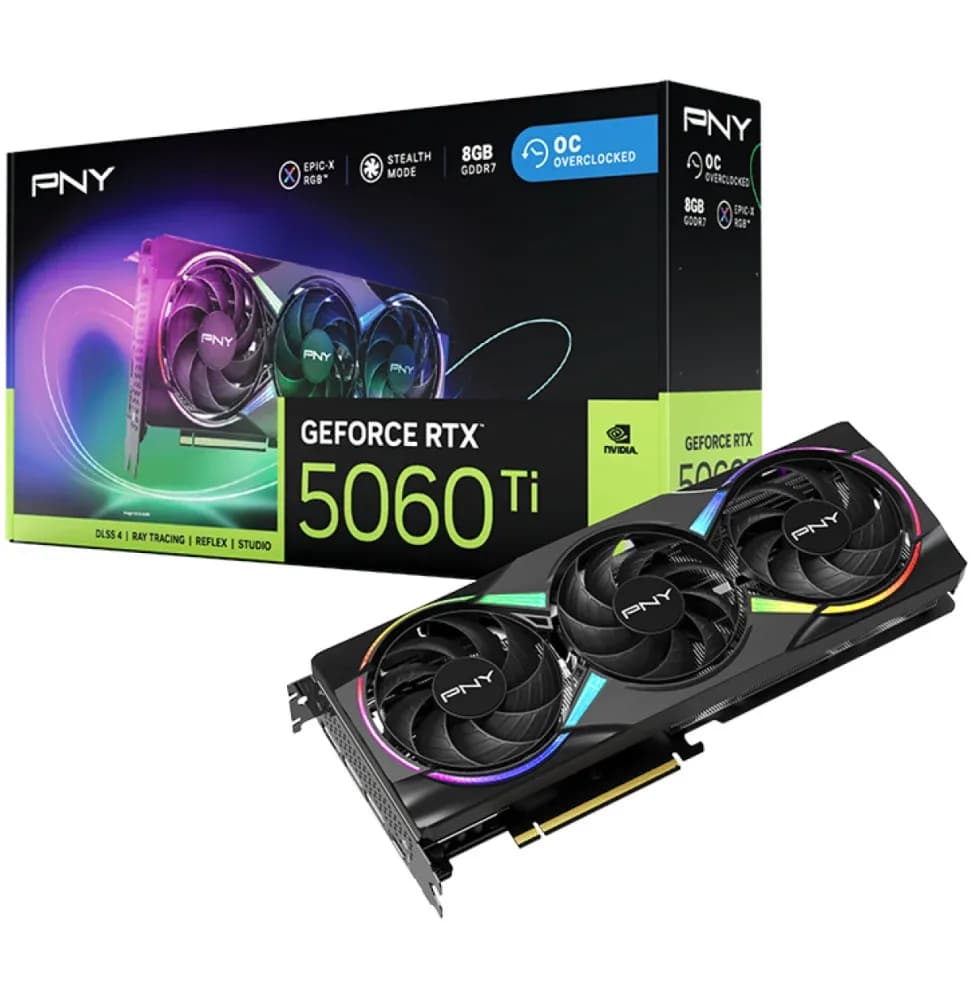 PNY GeForce RTX 5060 Ti 8GB GDDR7 | EPIC-X RGB Triple Fan OC | NEUF
