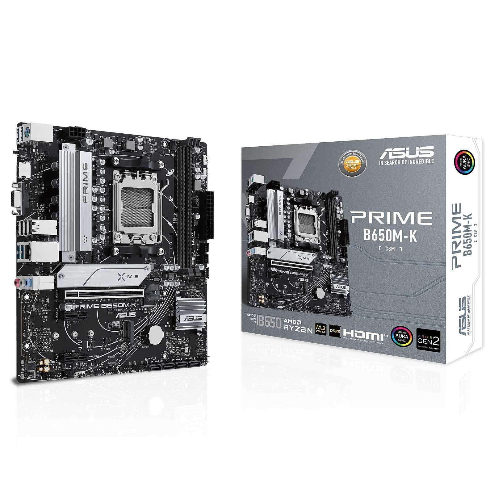 ASUS PRIME B650M-K | AMD B650 | Socket AM5 | DDR5 | Micro-ATX