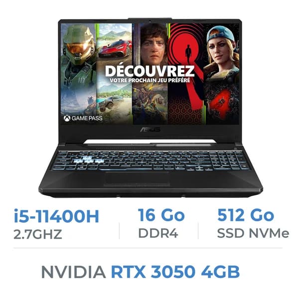 ASUS TUF Gaming F15 FX506HCB | Core i5-11400H | RTX 3050 4GB | 16GB DDR4 3200MHz | 512GB NVMe | FHD 144Hz