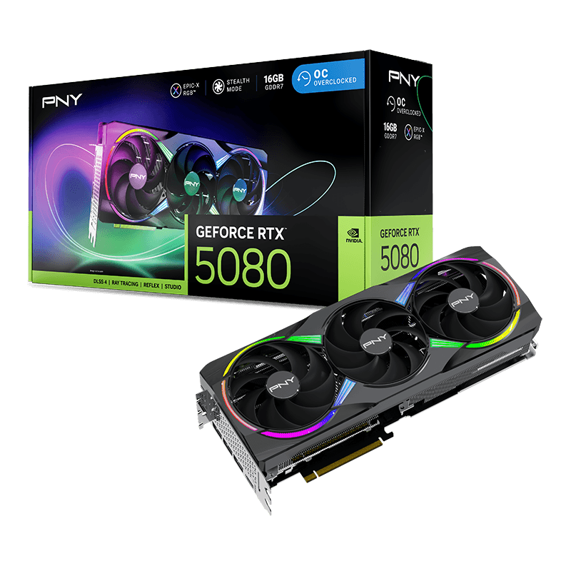 PNY GeForce RTX 5080 OC 16GB EPIC-X RGB GDDR7