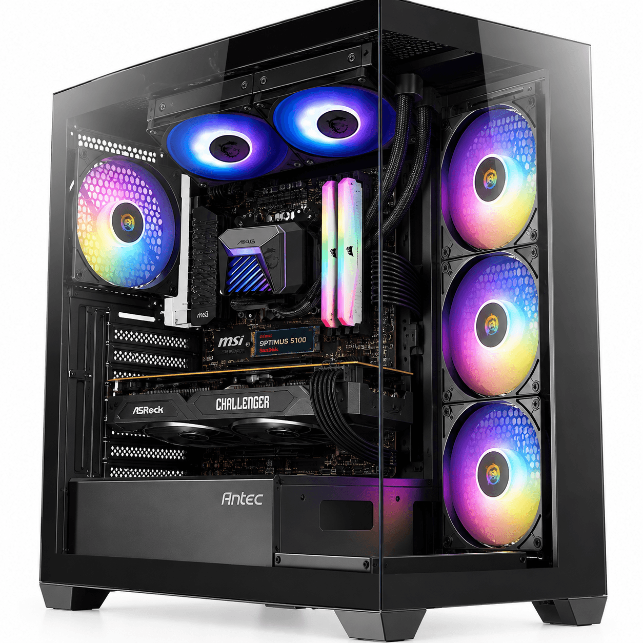 PC GAMING RYZEN 7 5800X3D | RX 9060 XT 16GB | 32GB DDR4 RGB 3600MHz | 1TB NVMe Gen 4