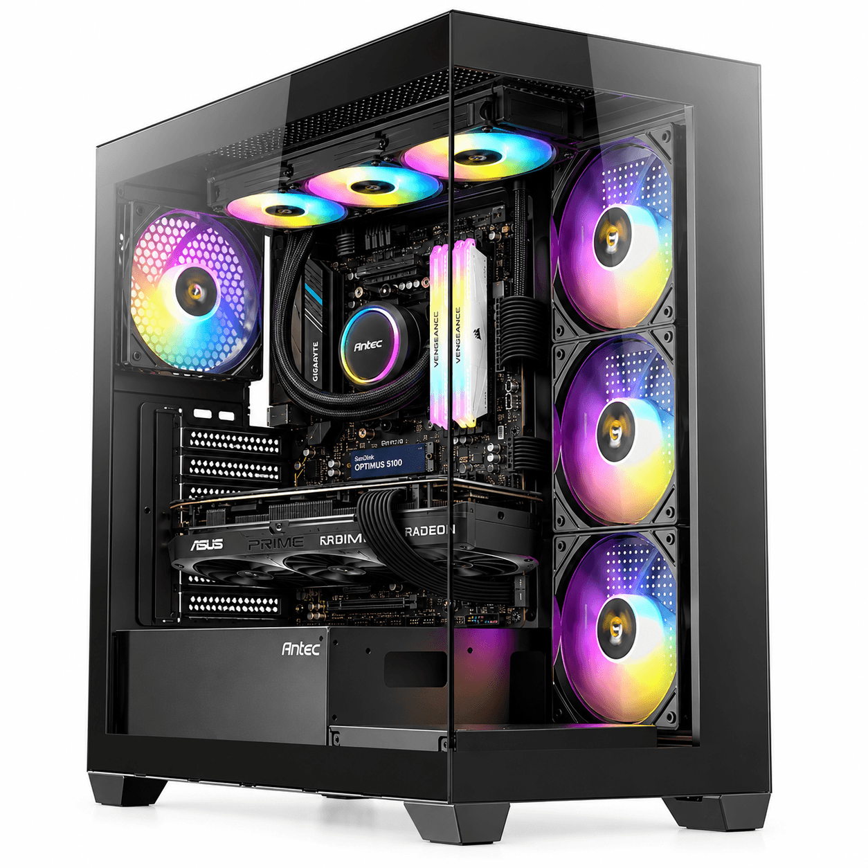 PC GAMING RYZEN 7 5800X3D | RX 9070 XT 16GB | 32GB DDR4 RGB 3600MHz | 1TB NVMe Gen 4