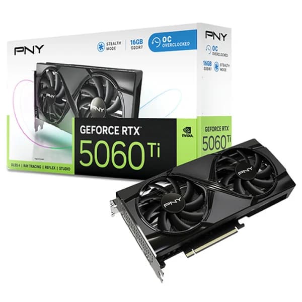 PNY GeForce RTX 5060 Ti 16GB OC Overclocked Dual Fan | GDDR7