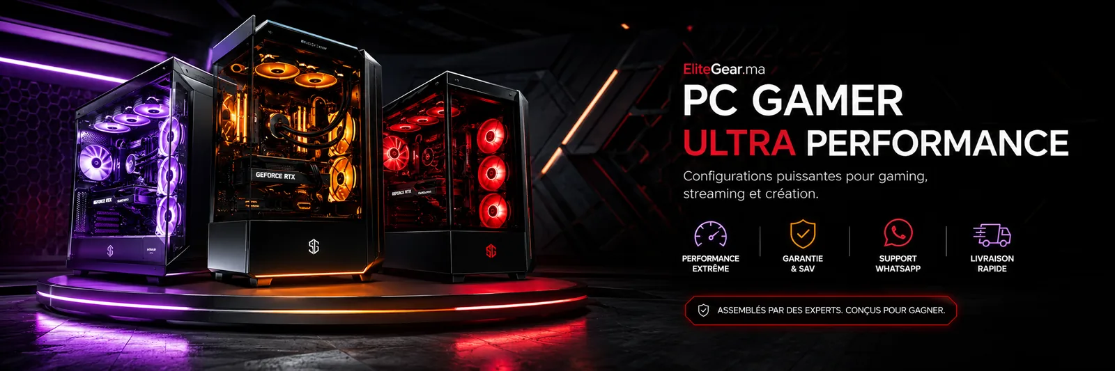 EliteGear PC gamer ultra performance banner
