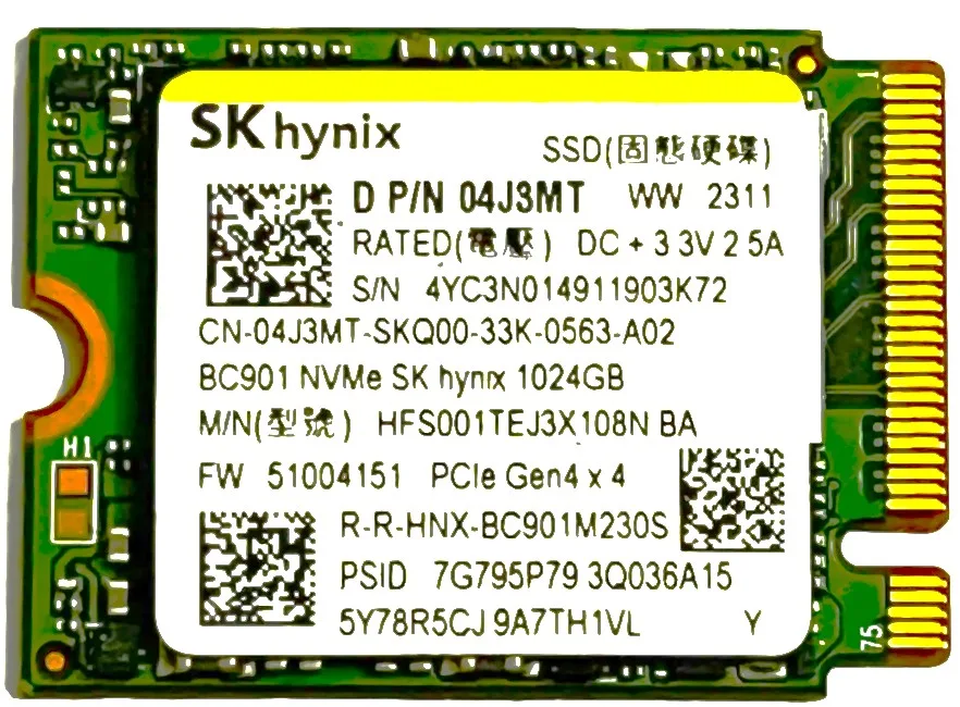 SK Hynix 1TB NVMe Gen4 | M.2 2230 | SSD Mini