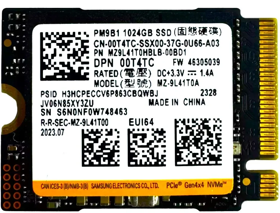 Samsung PM9B1 1TB NVMe Gen4 | M.2 Mini | OEM