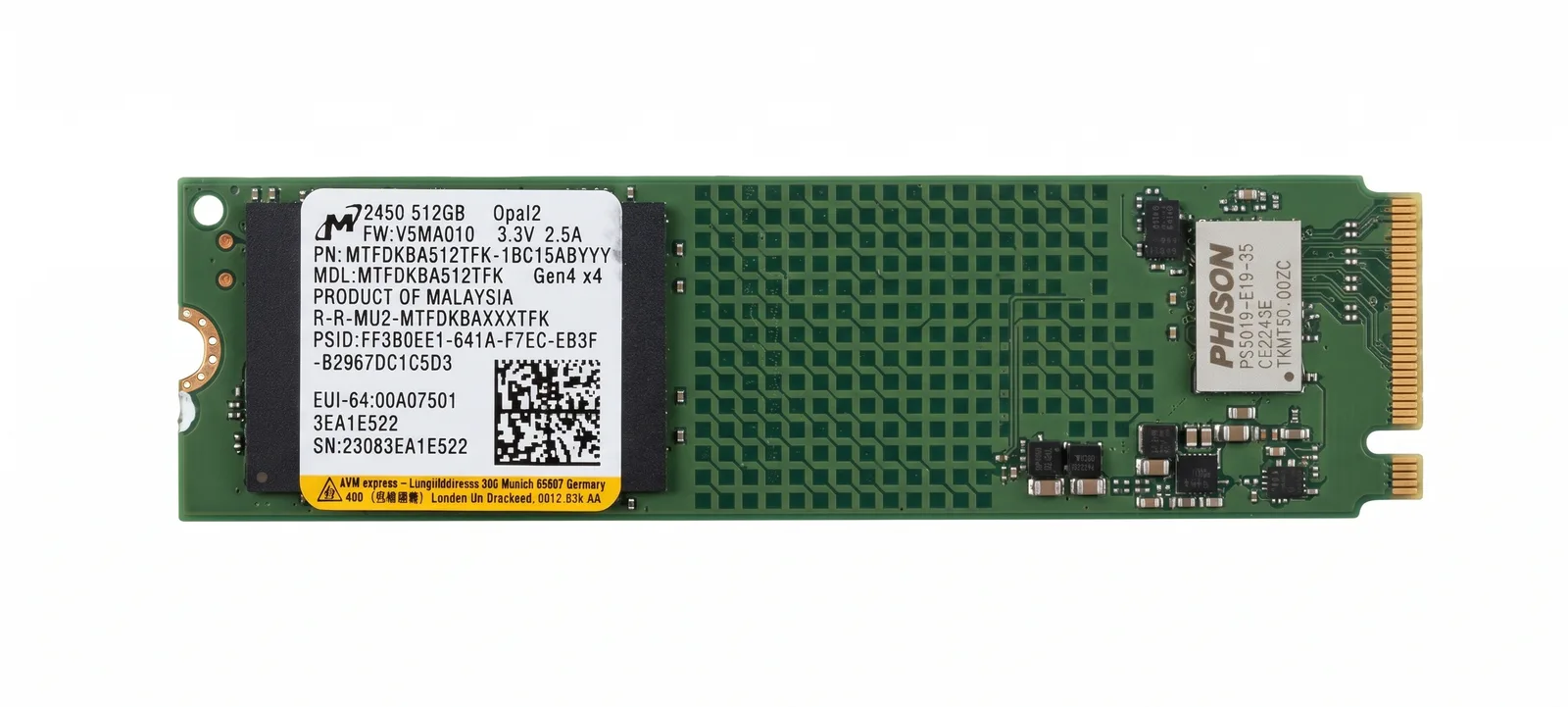Micron 2450 512GB NVMe Gen4 | M.2 2280 | OCCASION